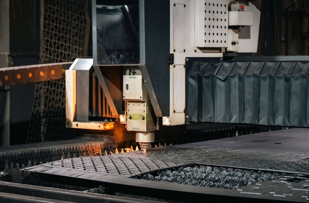 A complex machine completing an automated process